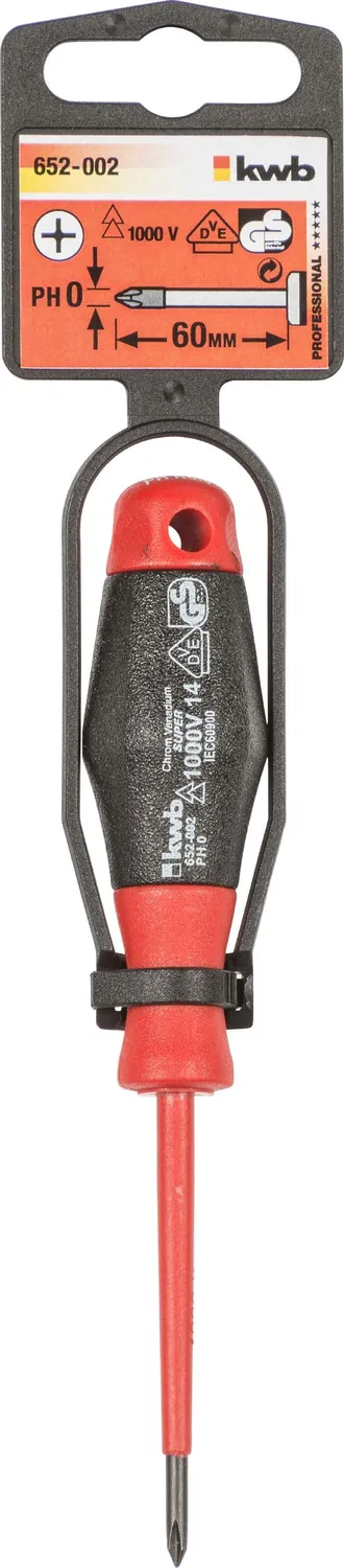 KWB 652-002 cacciavite Phillips 60 mm VDE 1000V