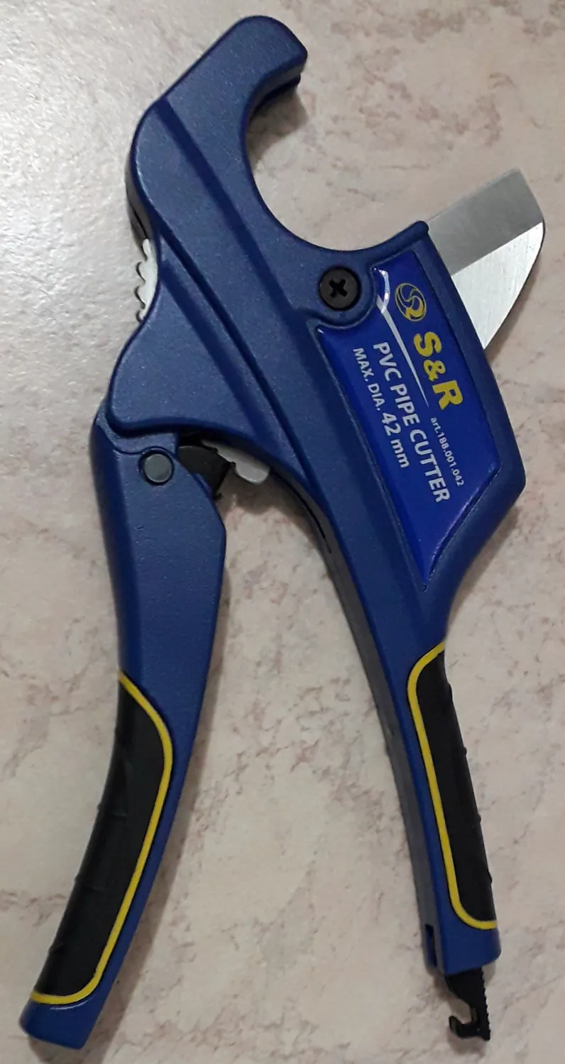 S&R tagliatubi PVC 42 mm a cricchetto con 2 lame inox