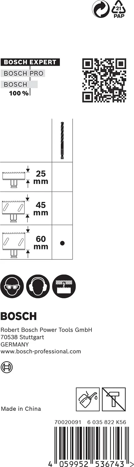 Bosch Expert punta centraggio 7,15x105 mm HSS-G
