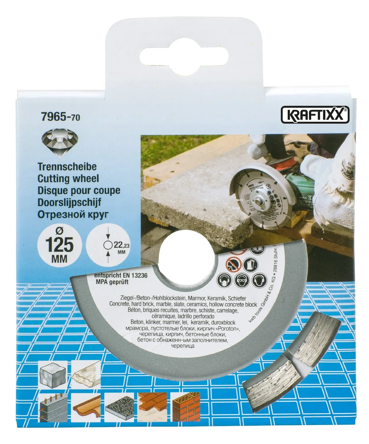 KWB Kraftixx Disco Levigatura 125 mm a Secco Argento