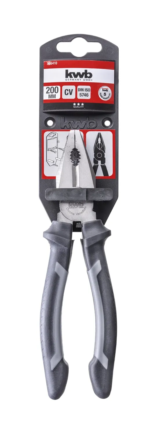KWB 386410 pinza combinata 200 mm acciaio CV