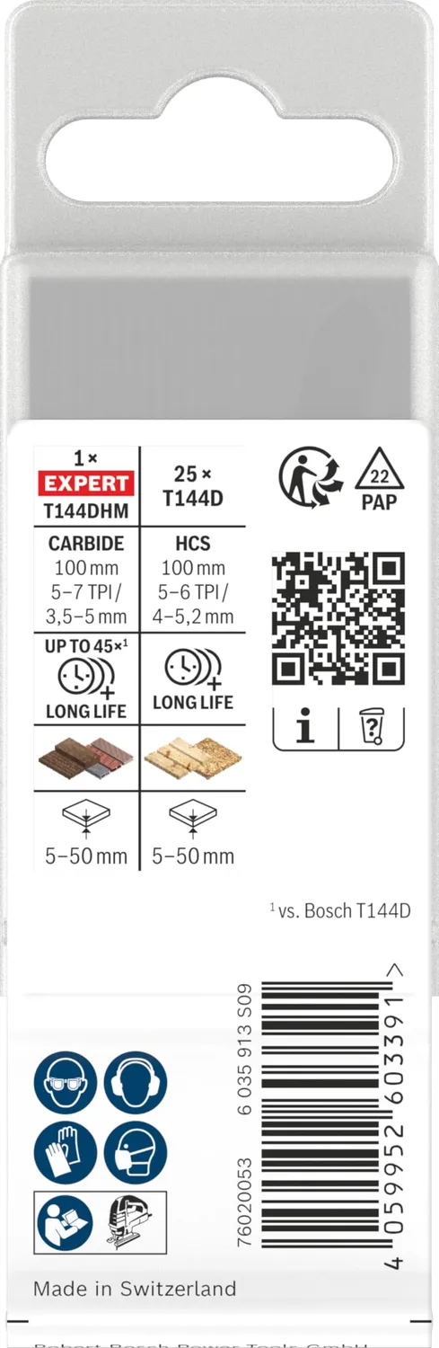 Bosch Expert T 144 D T 144 DHM lame seghetto 26 pezzi
