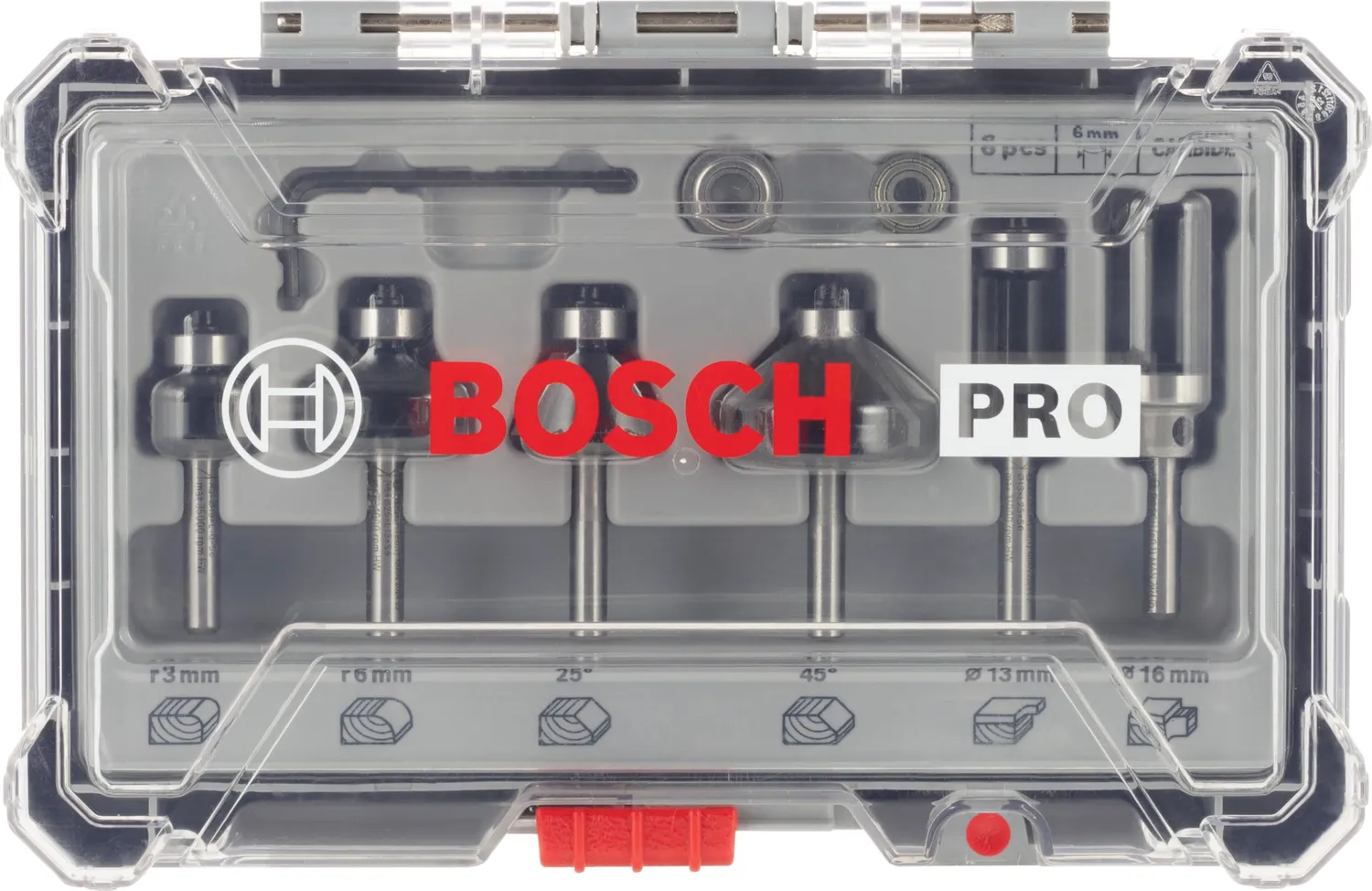 Bosch Expert set frese per legno codolo 6 mm 6 pz